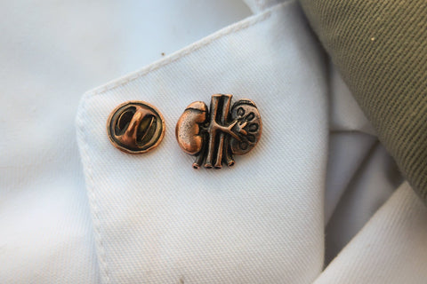 Kidney Copper Lapel Pin