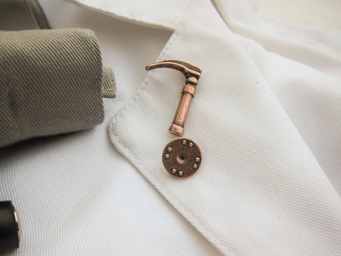 Laryngoscope Copper Lapel Pin