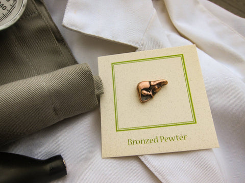 Liver Copper Lapel Pin