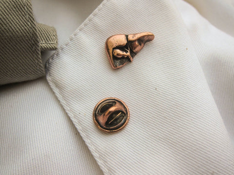 Liver Copper Lapel Pin