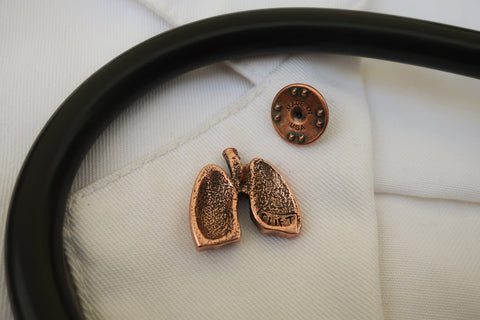 Lungs Copper Lapel Pin