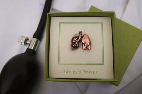 Lungs Copper Lapel Pin