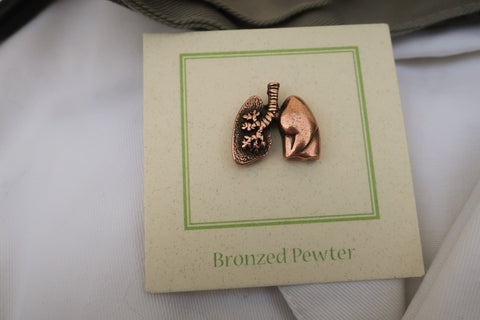 Lungs Copper Lapel Pin