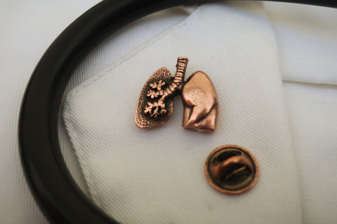 Lungs Copper Lapel Pin