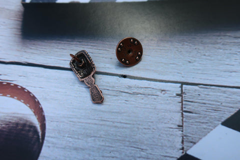 Microphone Copper Lapel Pin