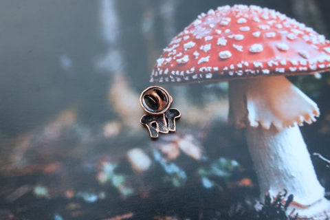 Mushrooms Copper Lapel Pin