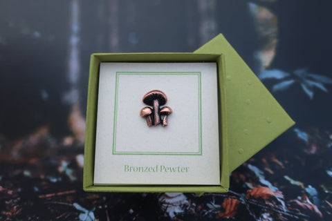 Mushrooms Copper Lapel Pin