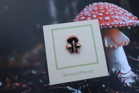 Mushrooms Copper Lapel Pin