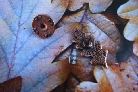 Oak Leaf Copper Lapel Pin