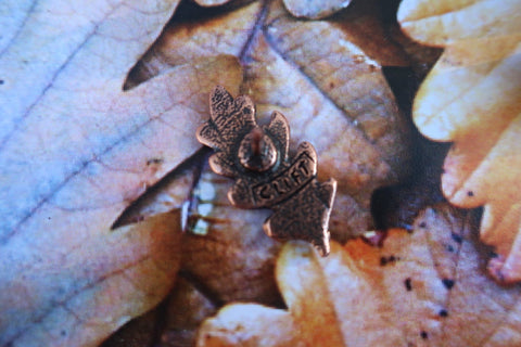 Oak Leaf Copper Lapel Pin