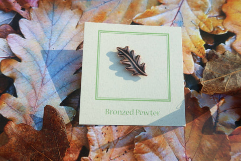 Oak Leaf Copper Lapel Pin