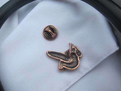 Pancreas Copper Lapel Pin