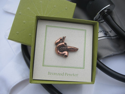 Pancreas Copper Lapel Pin