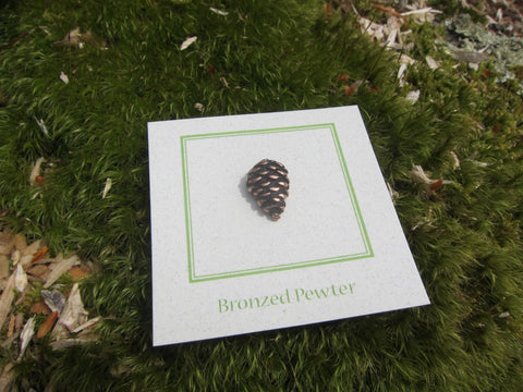 Pine Cone Copper Lapel Pin