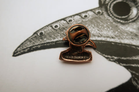 Plague Doctor Copper Lapel Pin