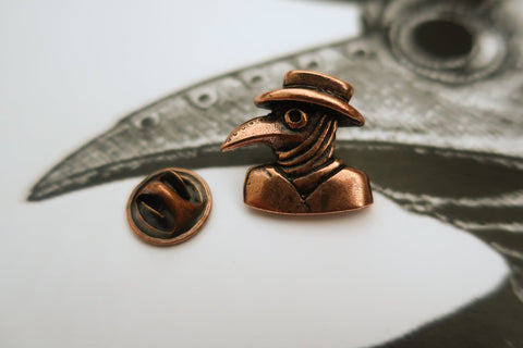 Plague Doctor Copper Lapel Pin