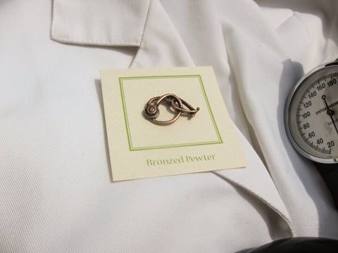 Stethoscope Copper Lapel Pin