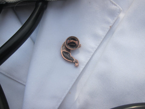 Stomach Copper Lapel Pin