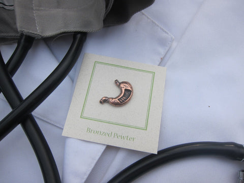 Stomach Copper Lapel Pin