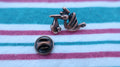 Stork Copper Lapel Pin