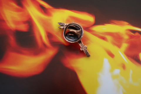 Torch Copper Lapel Pin