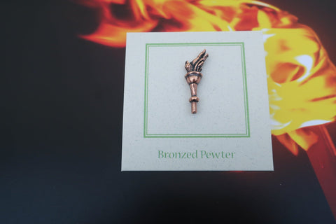 Torch Copper Lapel Pin