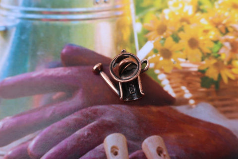 Watering Can Copper Lapel Pin