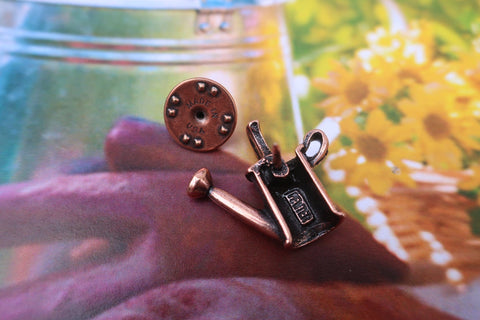 Watering Can Copper Lapel Pin