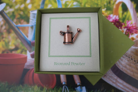 Watering Can Copper Lapel Pin