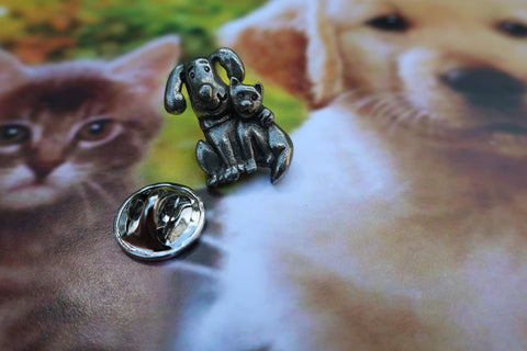 Dog and Cat Lapel Pin