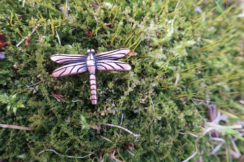 Dragonfly Copper Lapel Pin