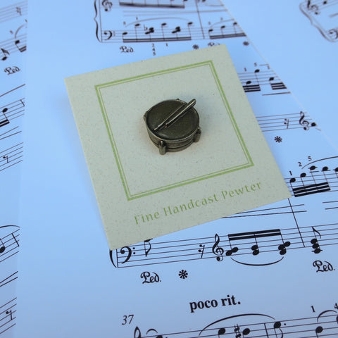 Drum w-drumsticks Lapel Pin