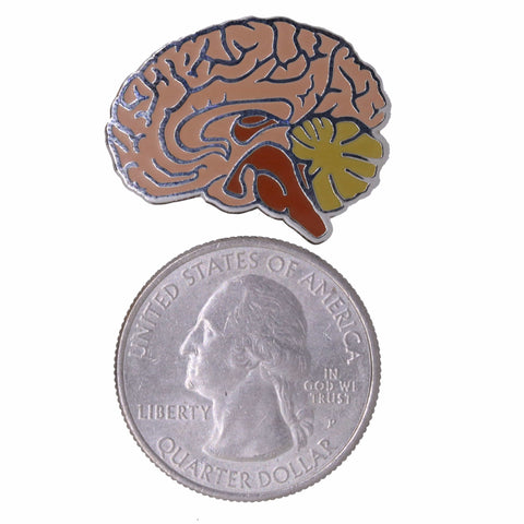 Brain Enamel Pin
