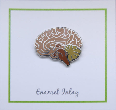 Brain Enamel Pin