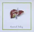 Liver Enamel Pin