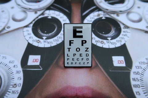 Eye Chart Enamel Pin
