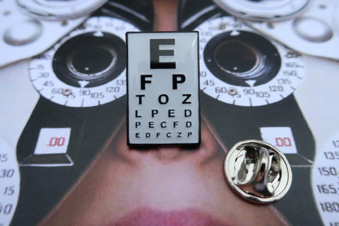 Eye Chart Enamel Pin