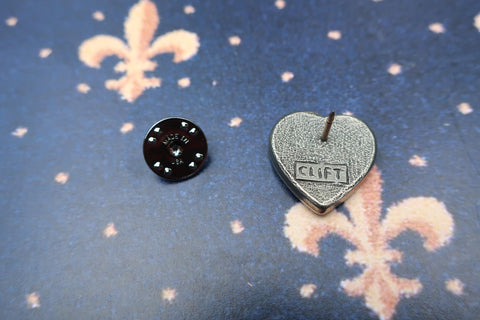 Fleur de Lis Heart Lapel Pin