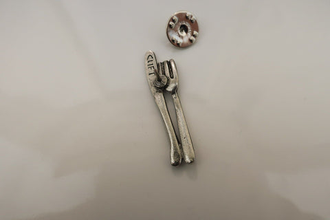 Fork and Knife Lapel Pin