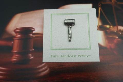 Gavel Lapel Pin