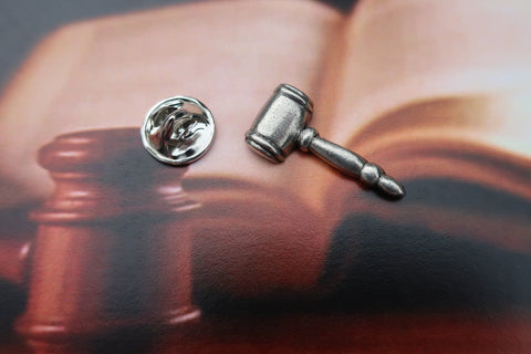 Gavel Lapel Pin