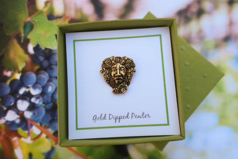 Bacchus Gold Lapel Pin