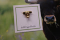 Bull Head Gold Lapel Pin