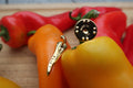 Chili Pepper Gold Lapel Pin