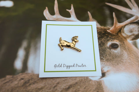 Deer Gold Lapel Pin