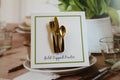 Fork Knife and Spoon Gold Lapel Pin