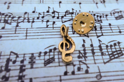 G-Clef Gold Lapel Pin