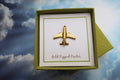 Jet Airplane Gold Lapel Pin