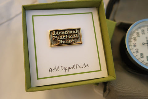 Licensed Practical Nurse Gold Lapel Pin