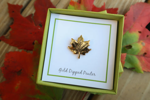 Maple Leaf Gold Lapel Pin